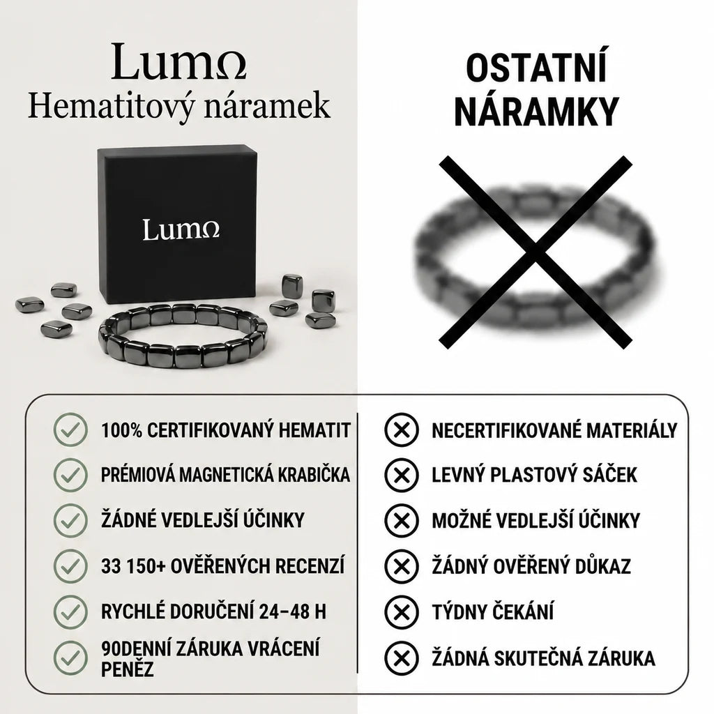 Hematitový náramek Lumo®